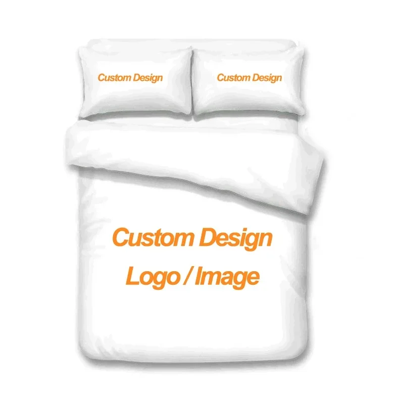 Linen Duvet Cover - ชุดเครื่องนอนผ้าห่มนวมลายพิมพ์ 3 มิติสั่งทำพิเศษ ขนาดคิงควีน สีชมพู-กาแฟ 2/3