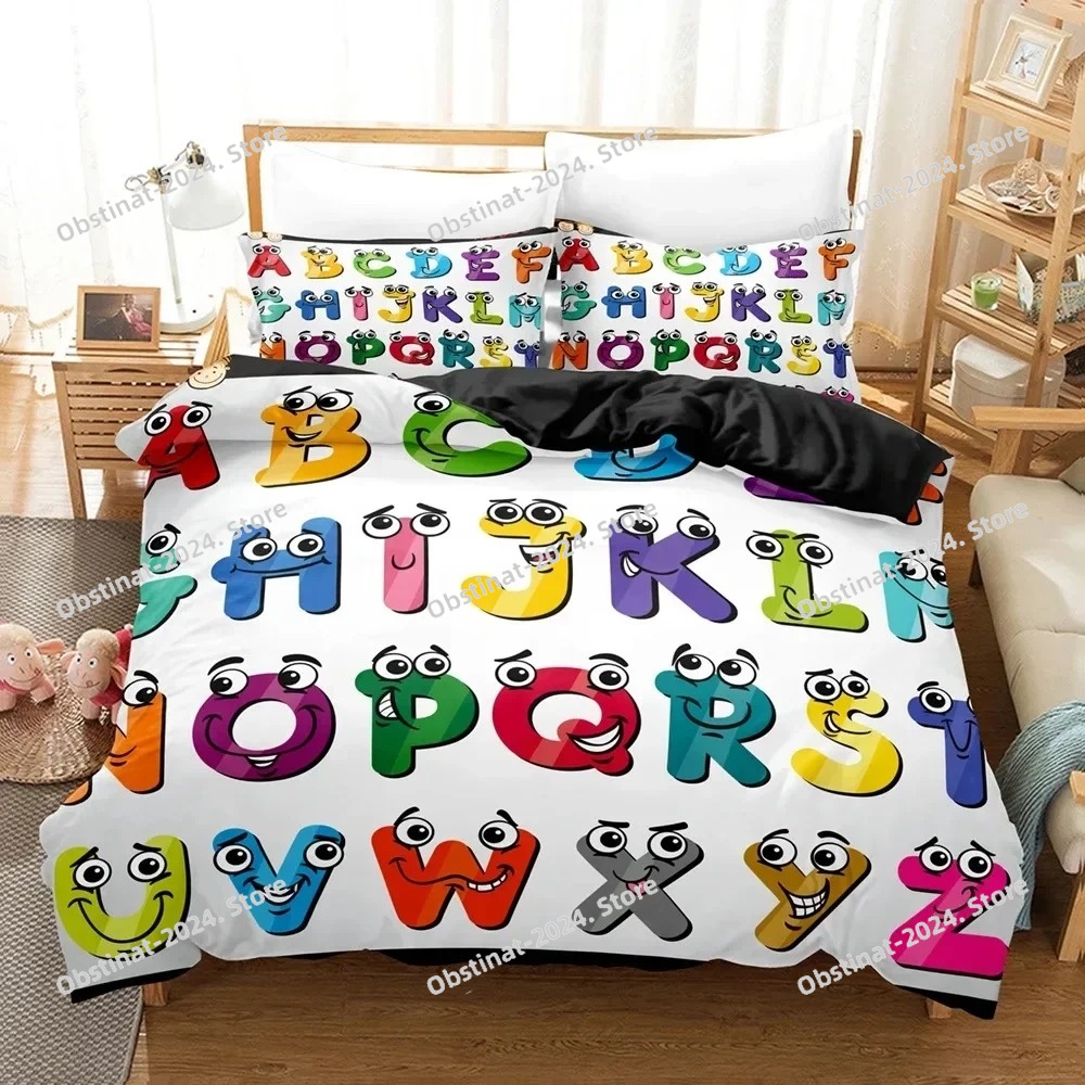 Linen Duvet Cover - ชุดเครื่องนอน Alphabet Lore ปี 2023 ขนาด