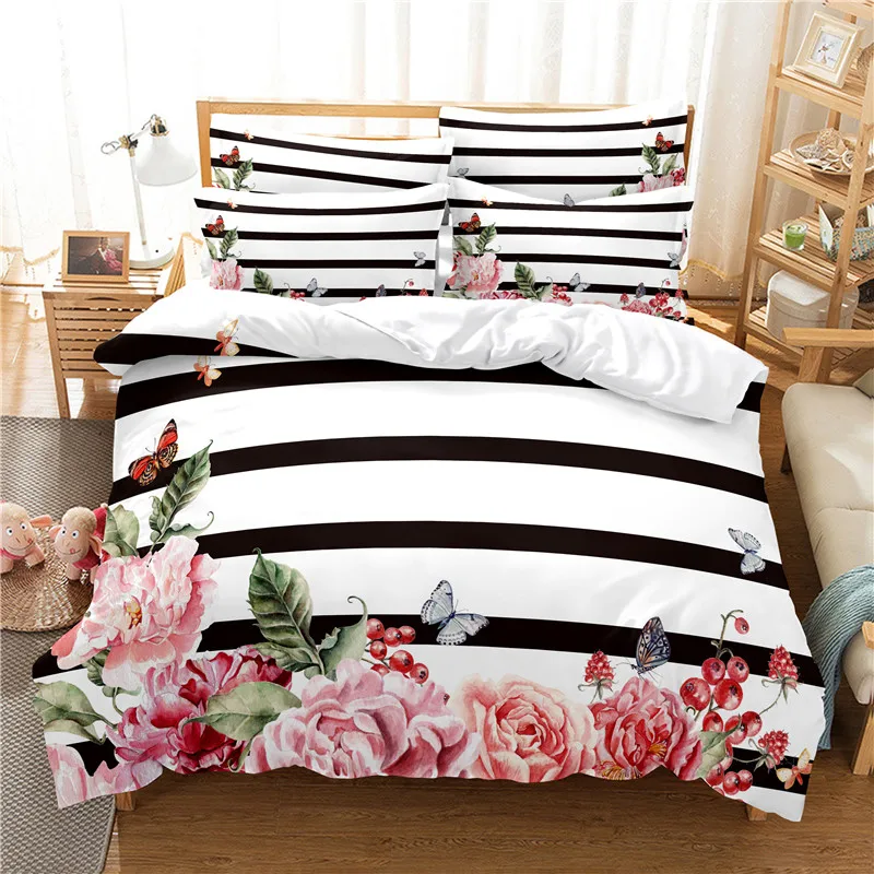 ดอกไม้ชุดเครื่องนอนผ้านวมชุด3d - Linen Duvet Cover บทวิจารณ์และราคา