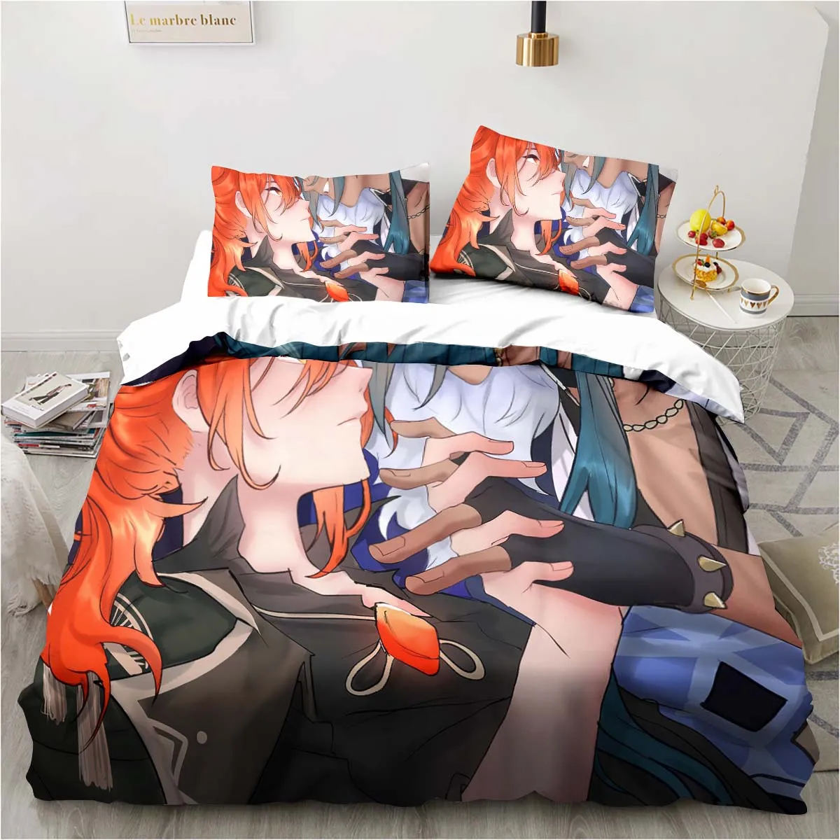 การ์ตูนอะนิเมะ Genshin Impact  - Linen Duvet Cover บทวิจารณ์และราคา