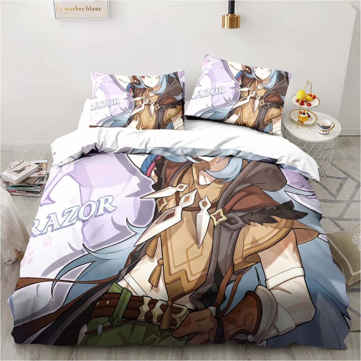 การ์ตูนอะนิเมะ Genshin Impact  - Linen Duvet Cover บทวิจารณ์และราคา