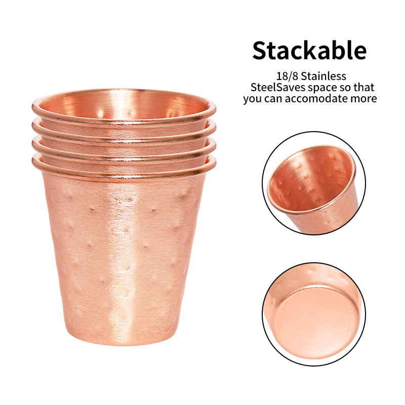ชุดแก้วเบียร์ชุบทองแดง 4/6 ใบ  - Copper Cocktail Mug บทวิจารณ์และราคา