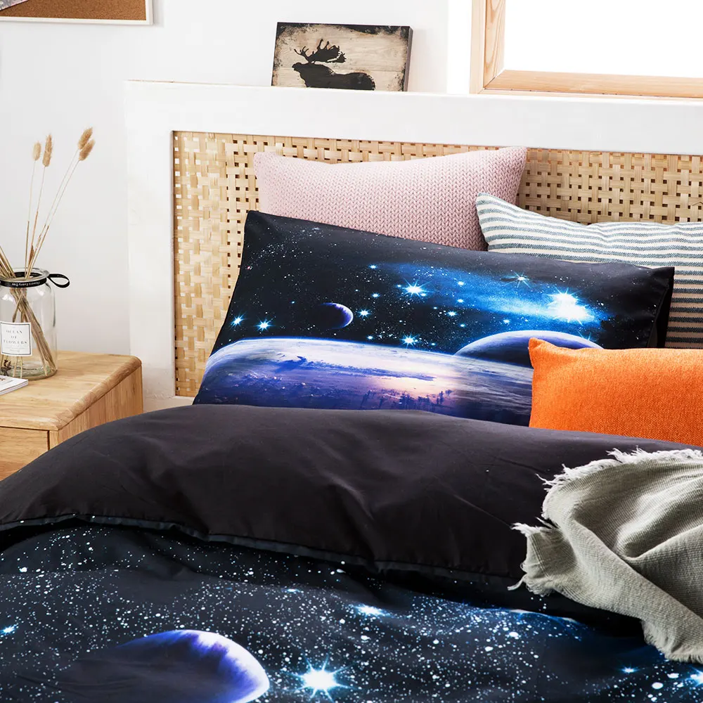 Space Star 3d Galaxy ชุดผ้านวม - Linen Duvet Cover บทวิจารณ์และราคา