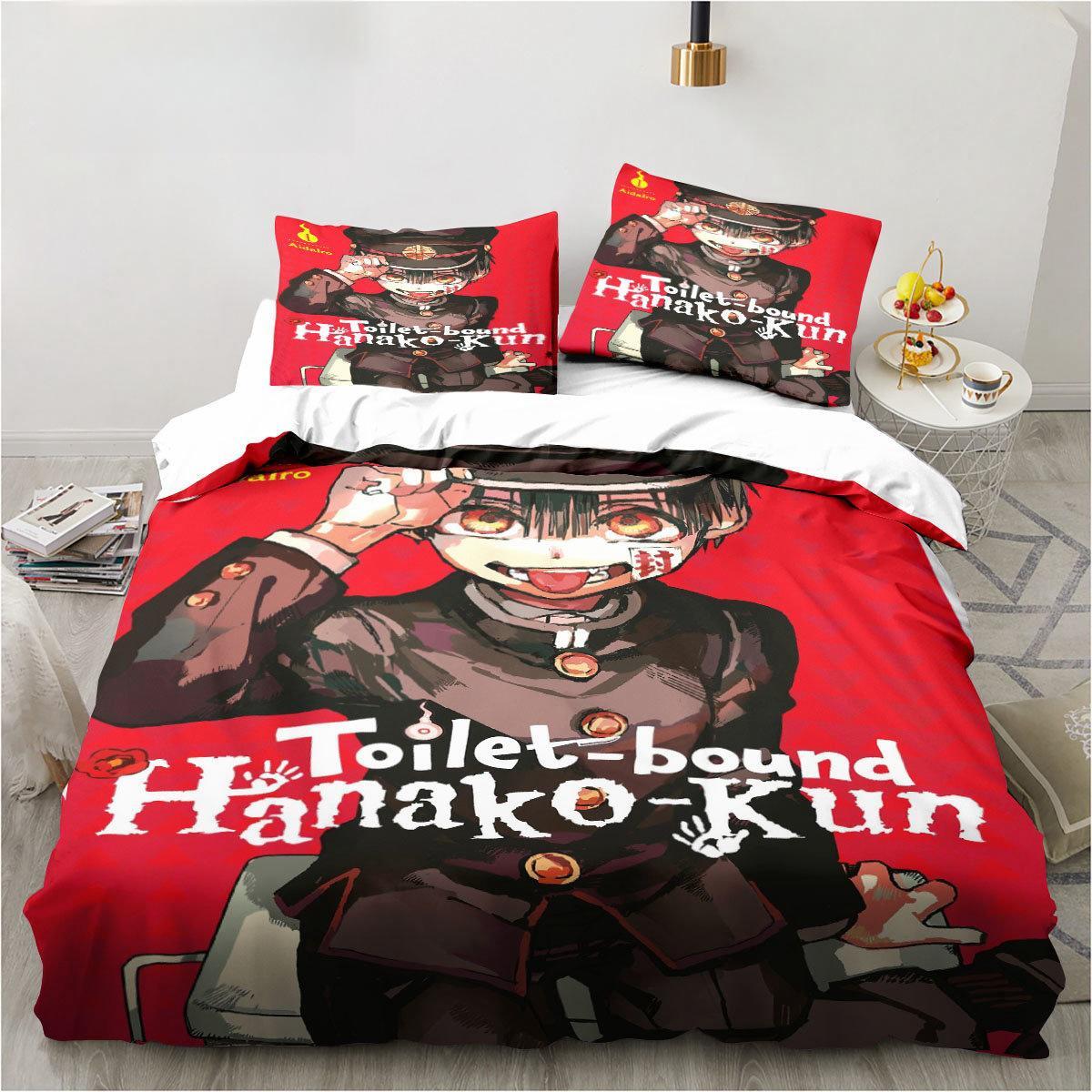 อะนิเมะห้องน้ํา-Bound Hanako-K - Linen Duvet Cover บทวิจารณ์และราคา