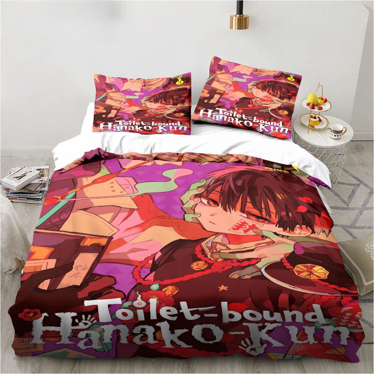 อะนิเมะห้องน้ํา-Bound Hanako-K - Linen Duvet Cover บทวิจารณ์และราคา