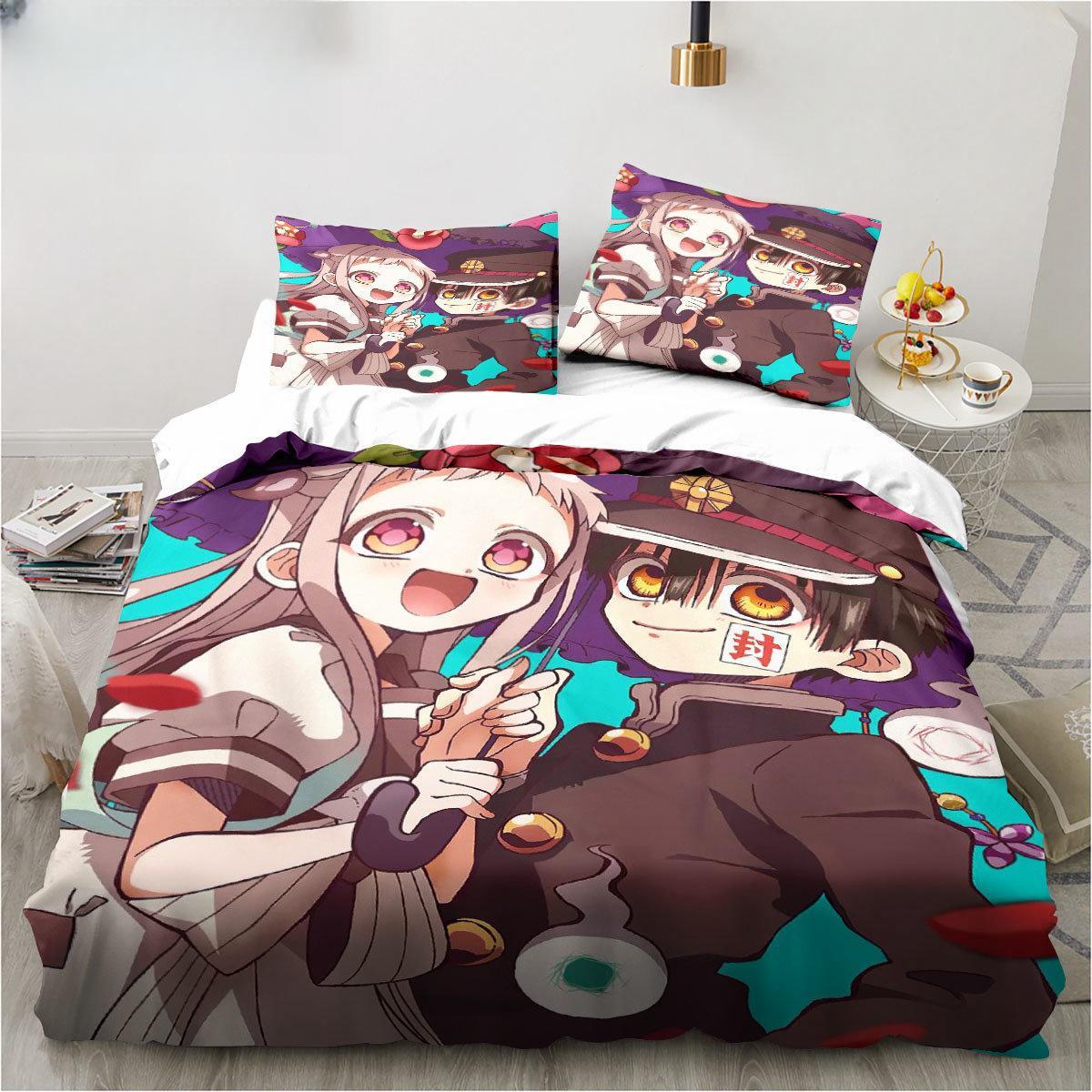 อะนิเมะห้องน้ํา-Bound Hanako-K - Linen Duvet Cover บทวิจารณ์และราคา