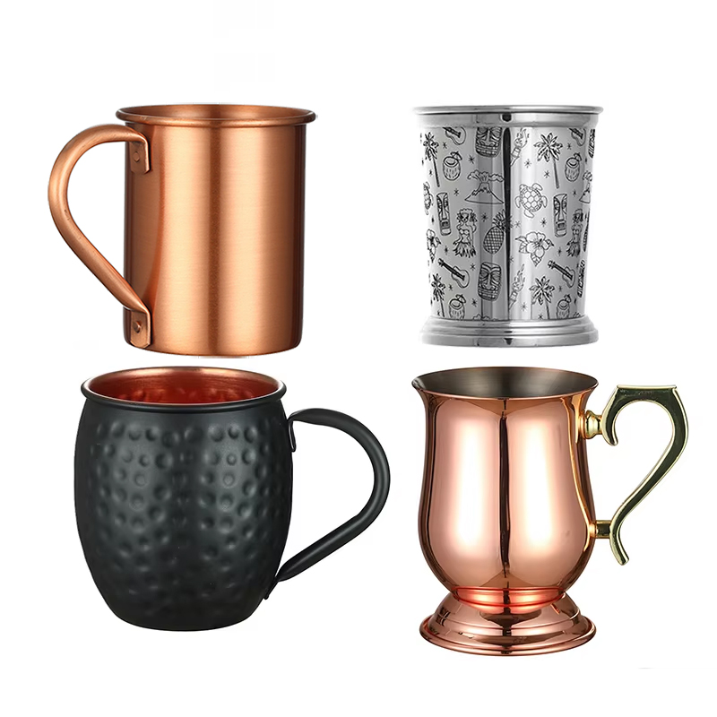 ทองแดงชุบสแตนเลสมอสโก Mule แก้ - Copper Cocktail Mug บทวิจารณ์และราคา