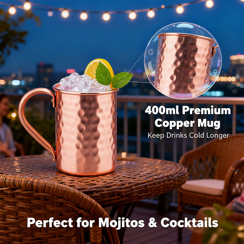 แก้วทองแดงแท้ 100% รุ่นใหม่ แก - Copper Cocktail Mug บทวิจารณ์และราคา