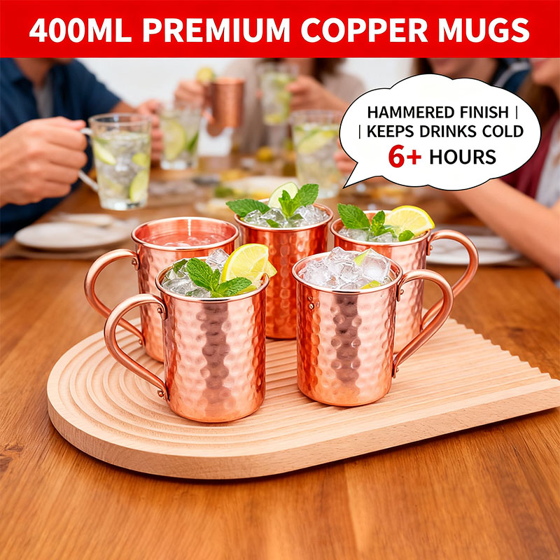 แก้วทองแดงแท้ 100% รุ่นใหม่ แก - Copper Cocktail Mug บทวิจารณ์และราคา