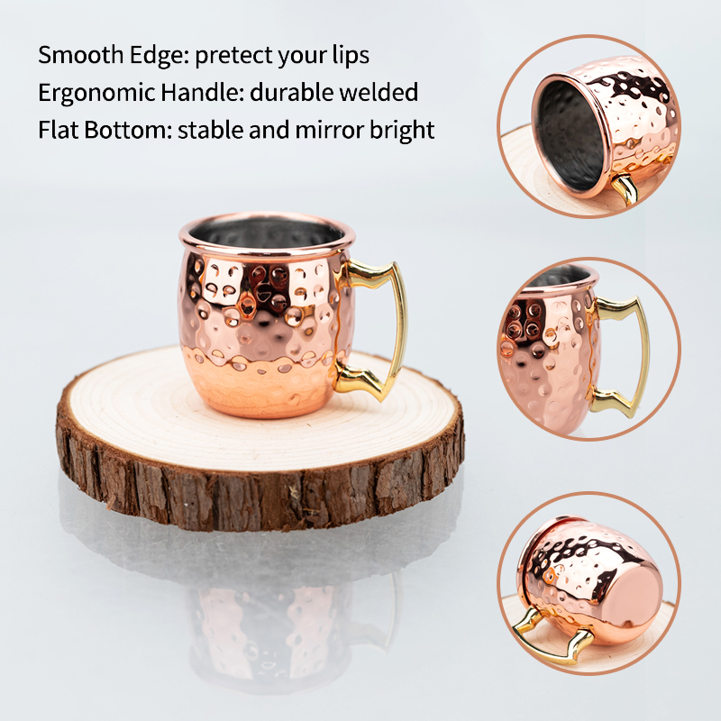 แก้วสแตนเลสขนาด 60 มล. 4 ชิ้น  - Copper Cocktail Mug บทวิจารณ์และราคา
