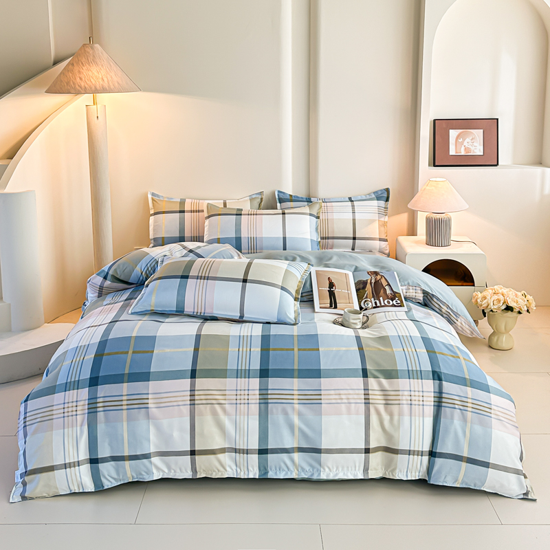 ชุดเครื่องนอนลายสก๊อตสีน้ำเงิน - Linen Duvet Cover บทวิจารณ์และราคา