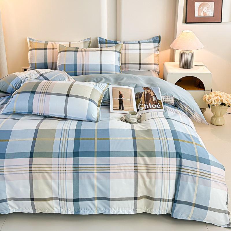 ชุดเครื่องนอนลายสก๊อตสีน้ำเงิน - Linen Duvet Cover บทวิจารณ์และราคา