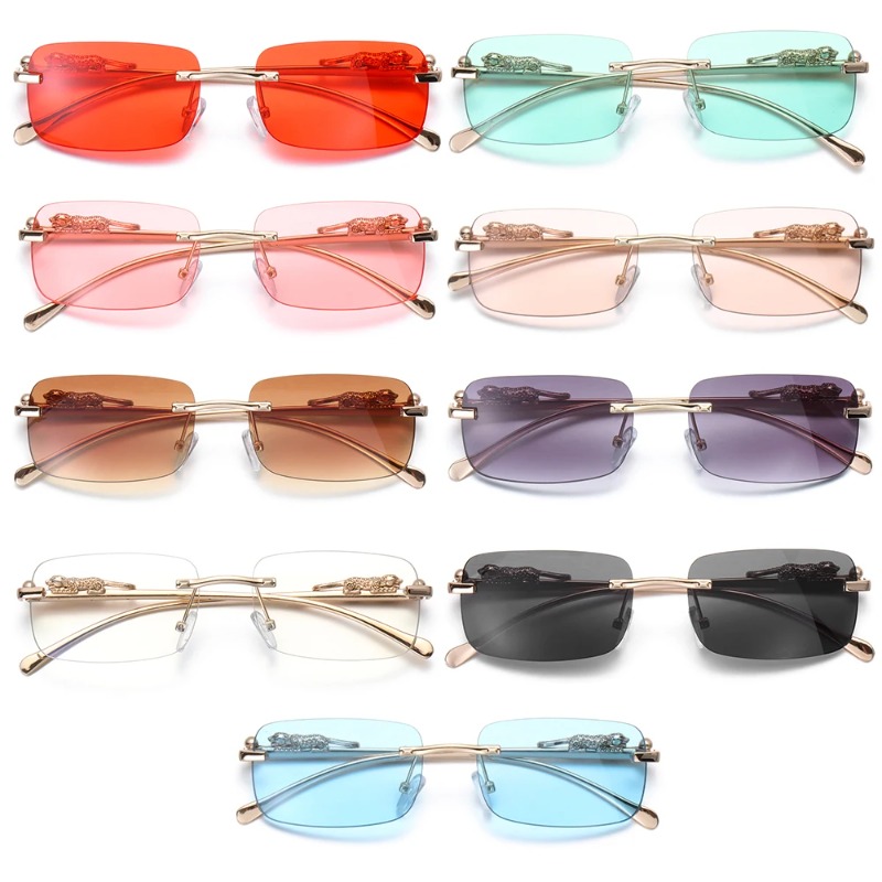 แว่นกันแดดทรงสี่เหลี่ยมไร้กรอบ - Luxury Lifestyle Store บทวิจารณ์และราคา